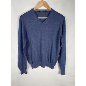 Valentino Jeans Men's‎ Small Navy Blue Crew Neck Wool Blend Sweater